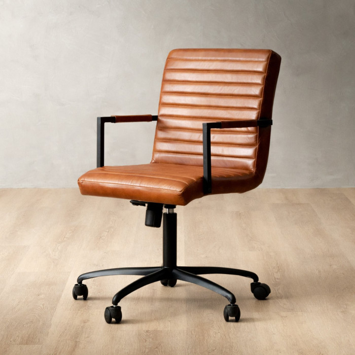 Newlands Leather Office Chair - Bourbon - 1