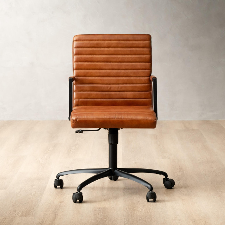Newlands Leather Office Chair - Bourbon - 4
