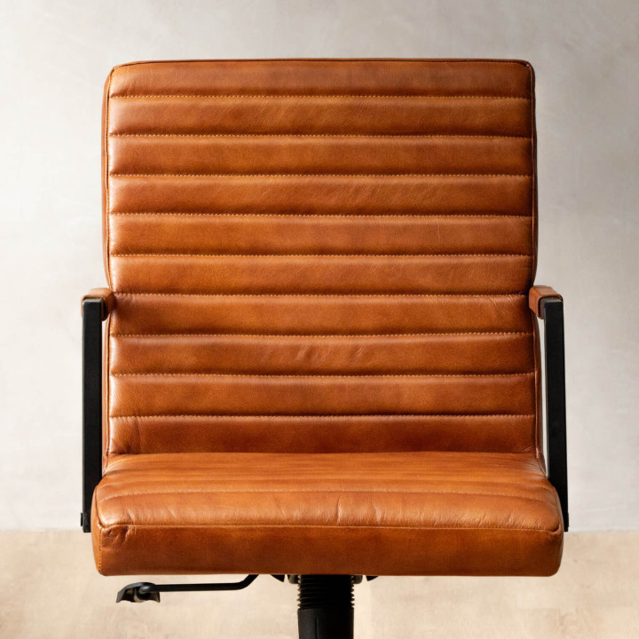 Newlands Leather Office Chair - Bourbon - 5