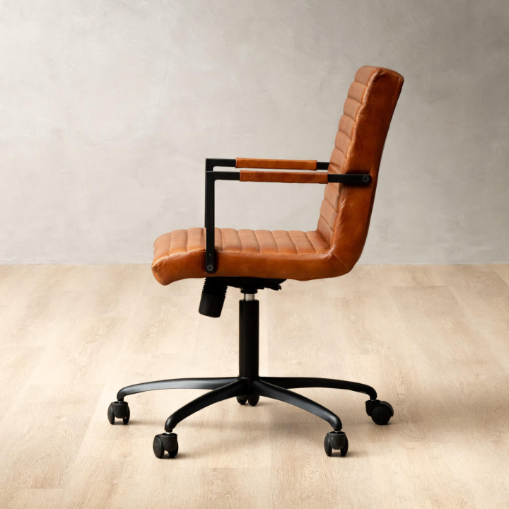 Newlands Leather Office Chair - Bourbon - 6