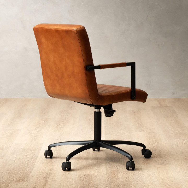 Newlands Leather Office Chair - Bourbon - 7