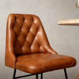 Kenridge Tall Leather Bar Chair - Bourbon - 4