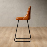 Kenridge Tall Leather Bar Chair - Bourbon - 5