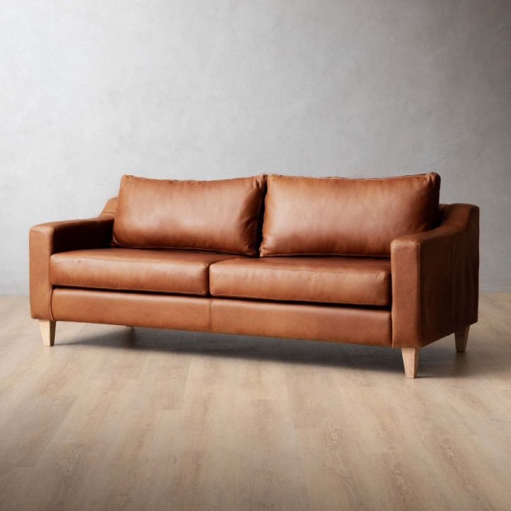 Douglas 3-Seater Leather Couch - Butterscotch - 2