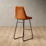 Kenridge Tall Leather Bar Chair - Bourbon - 6