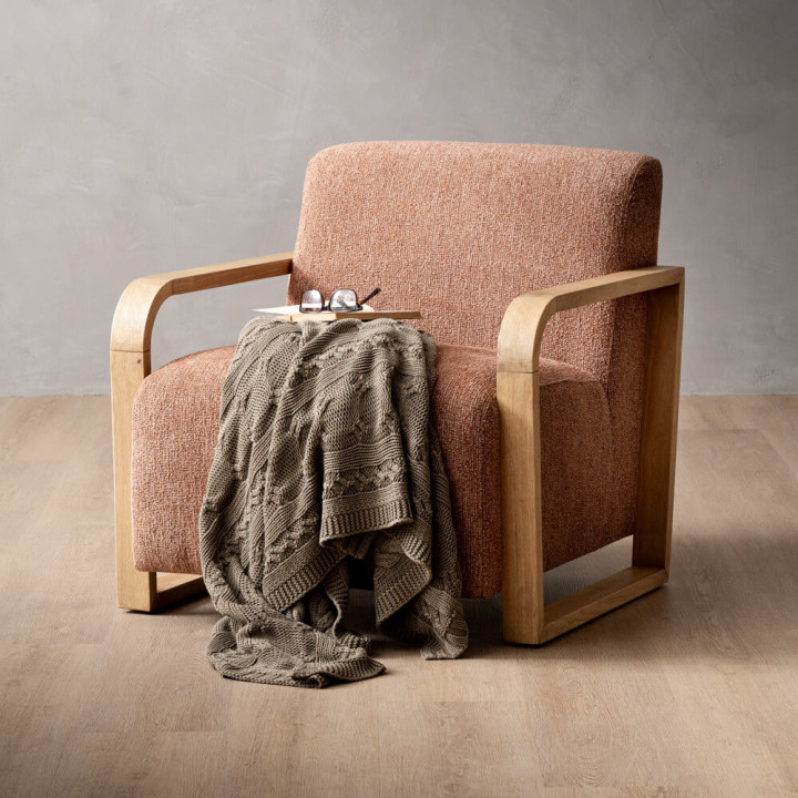 Demo - Canyon Fabric Armchair - Stoneweave Rust - 2
