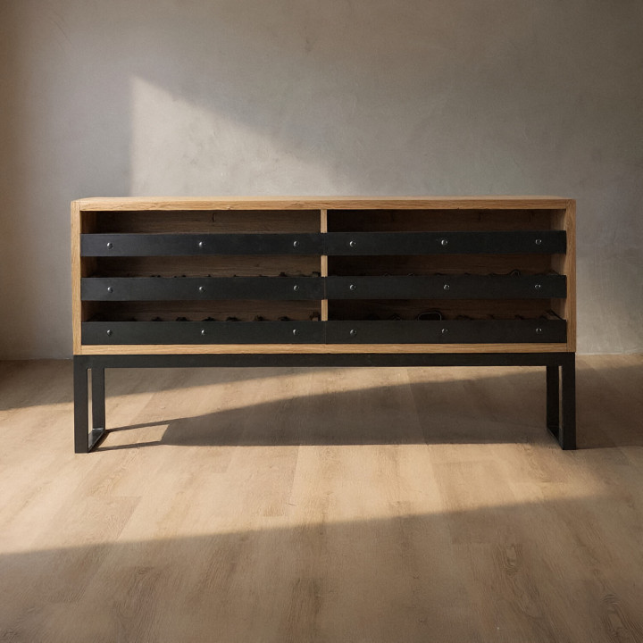 Large Sahara Wine Rack - Oak - 3