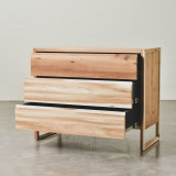 Swazi Three Drawer Chest - Blackwood - 2