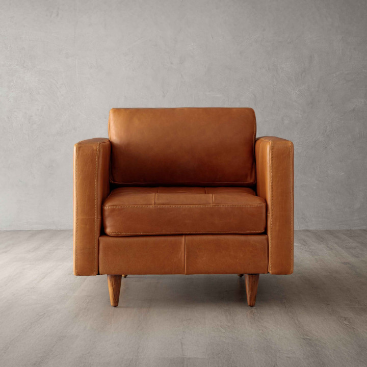 Glenhaven Leather Armchair - Tan - 3