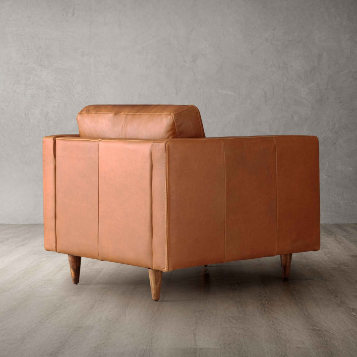 Glenhaven Leather Armchair - Tan - 6
