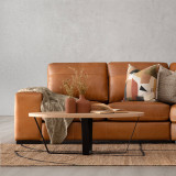 Harbormere Modular Leather Corner Couch - Tan - 6