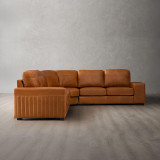 Harbormere Large Modular Leather Corner Couch - Tan - 3