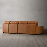 Harbormere Large Modular Leather Corner Couch - Tan - 4