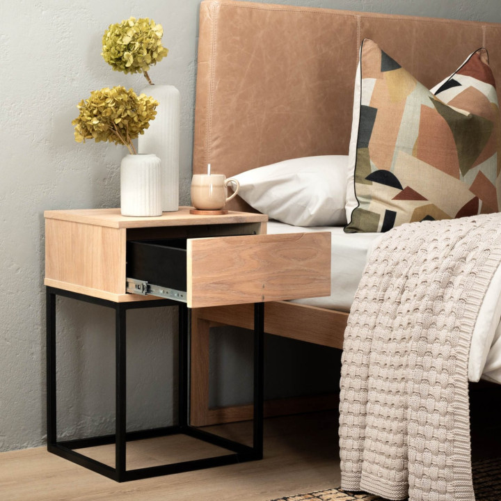 Tankwa 1-Drawer Pedestal - Small - Oak - Pale Wheat - 3