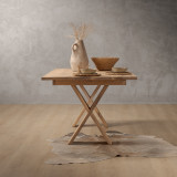 2.1m Cross Leg Dining Table - Oak (1.0m Wide) - 4