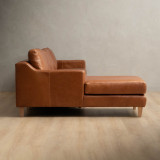 Douglas Leather Corner Couch with Daybed Left - Butterscotch - 6