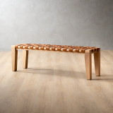 1.5m Riempie Bench - Oak - Ginger - 1