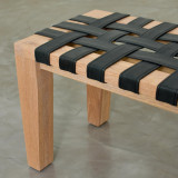 1.8m Riempie Bench - Oak - Ginger - 2