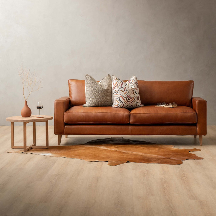 Hamlet 3-Seater Leather Couch - Butterscotch - 2