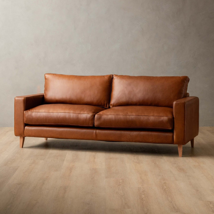 Hamlet 3-Seater Leather Couch - Butterscotch - 3