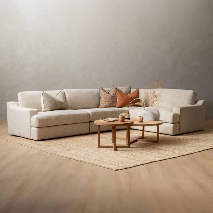 Windermere Modular Corner Couch - Latté - 2
