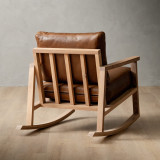 Arabella Leather Rocking Chair - Oak - Butterscotch - 5