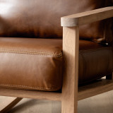 Arabella Leather Rocking Chair - Oak - Butterscotch - 6