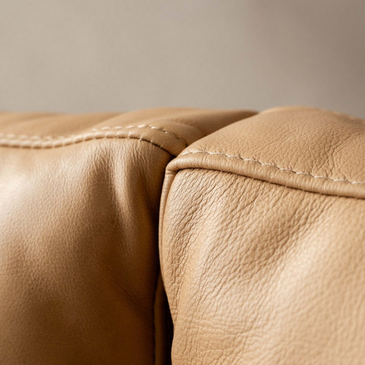 Hamlet 3-Seater Leather Couch - Desert - 8