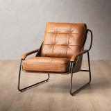Atley Leather Armchair - Tan - 1