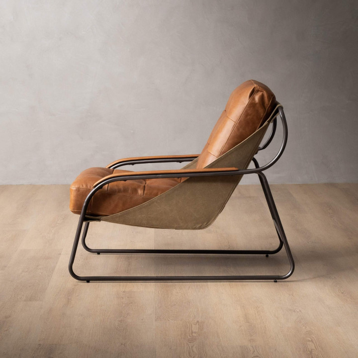 Atley Leather Armchair - Tan - 4