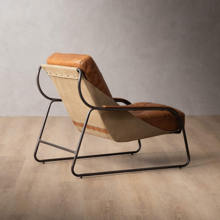 Atley Leather Armchair - Tan - 5