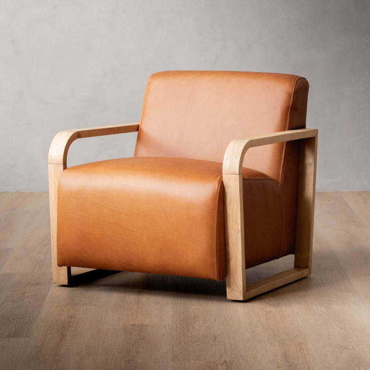Canyon Leather Armchair - Tan - 1