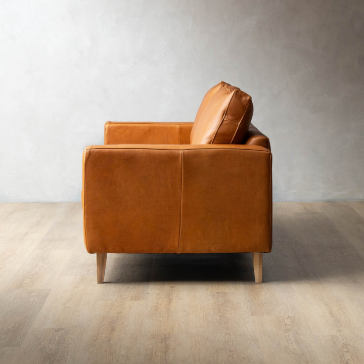 Hamlet 3-Seater Leather Couch - Ginger - 2