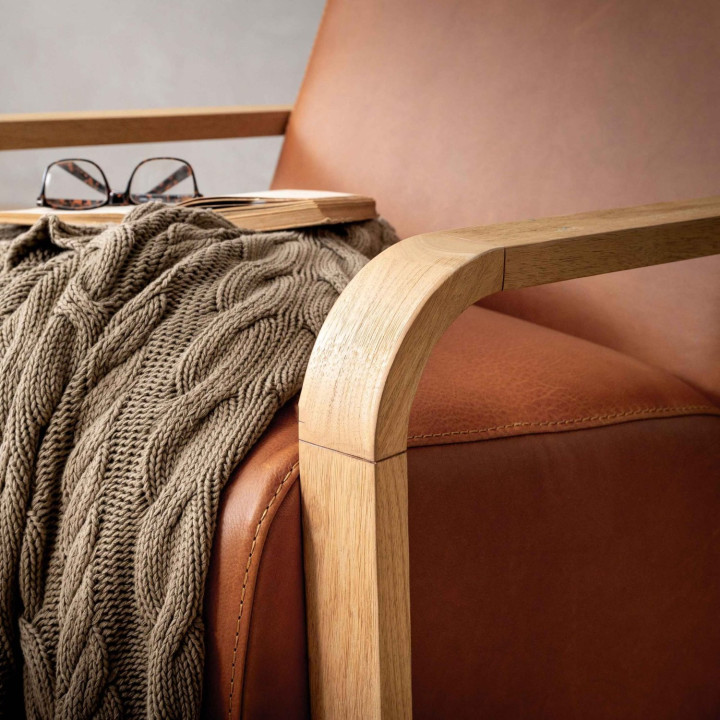 Canyon Leather Armchair - Tan - 6