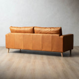 Hamlet 3-Seater Leather Couch - Ginger - 3