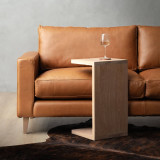 C-Shape Side Arm Table - Oak - 2