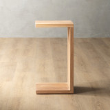 C-Shape Side Arm Table - Oak - 4