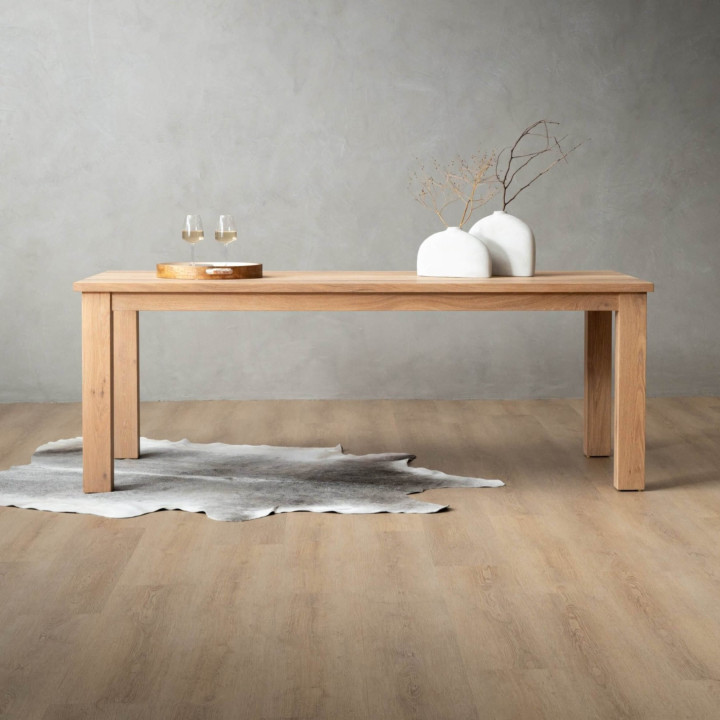 2.1m Linear Dining Table - Oak (1.0m Width) - 2