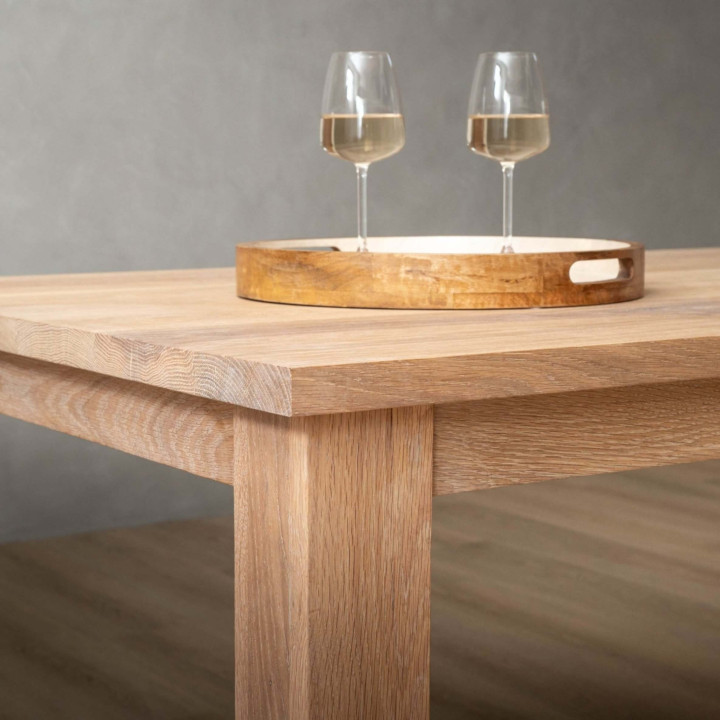 2.1m Linear Dining Table - Oak (1.0m Width) - 3