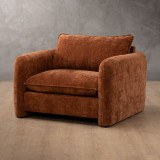 Mokoro Fabric Armchair - Rust Wave - 1