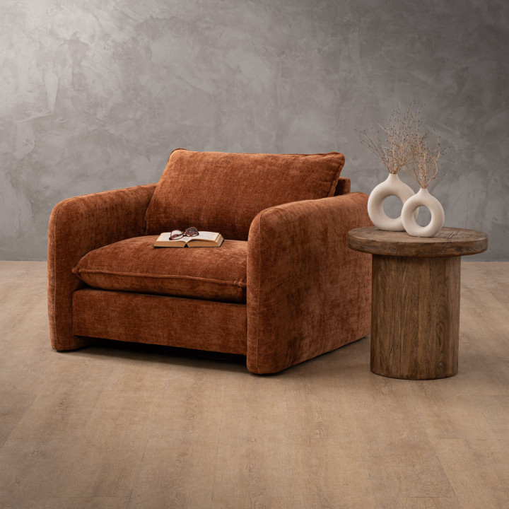 Mokoro Fabric Armchair - Rust Wave - 3