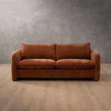 Mokoro 3-Seater Fabric Couch - Rust Wave - 1