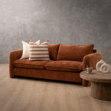Mokoro 3-Seater Fabric Couch - Rust Wave - 2