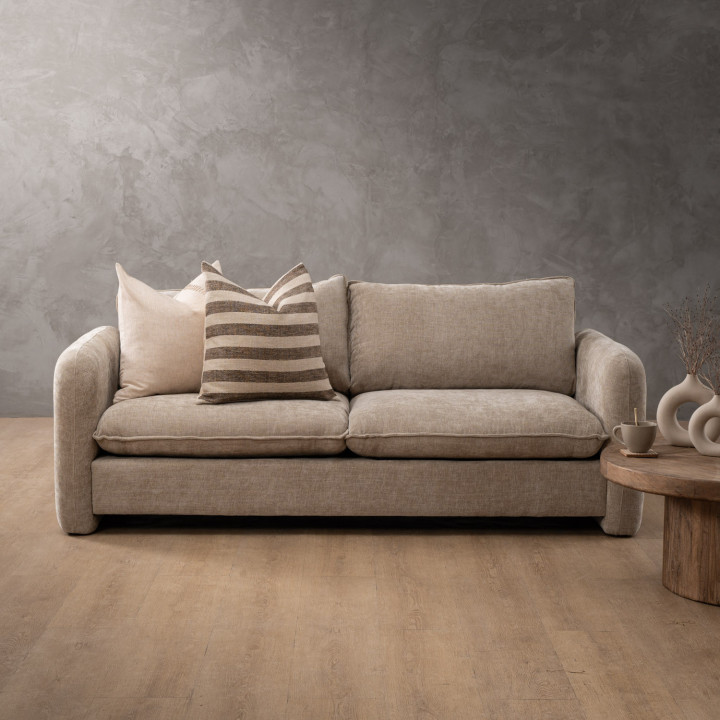 Mokoro 3-Seater Fabric Couch - Sand Wave - 3