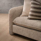 Mokoro 3-Seater Fabric Couch - Sand Wave - 4