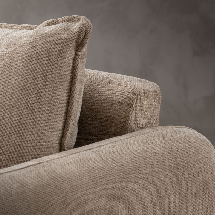 Mokoro 3-Seater Fabric Couch - Sand Wave - 7