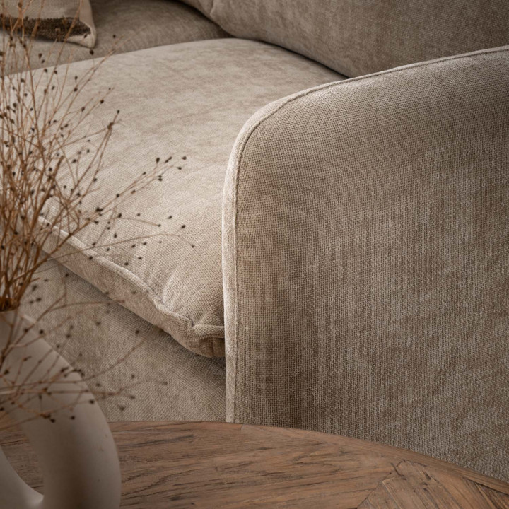 Mokoro 3-Seater Fabric Couch - Sand Wave - 8