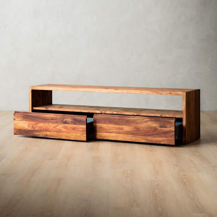 Linear TV Unit - 1.8m - Blackwood - 4