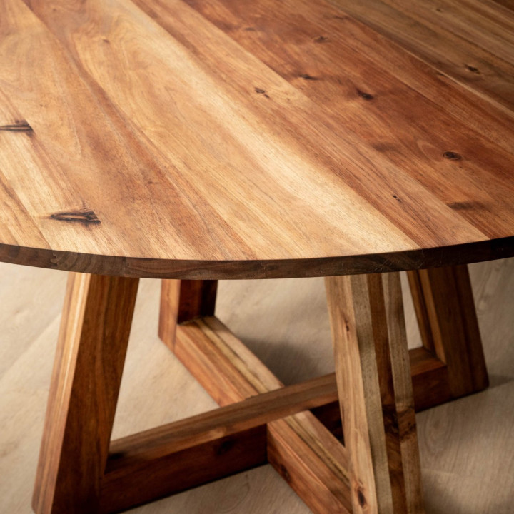 1.5m Namib Round Dining Table - Blackwood - 4