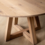 1.5m Namib Round Dining Table - Oak - 5